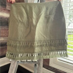 Olive green skirt